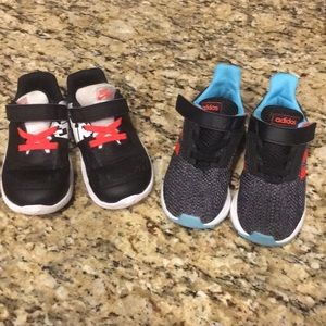 2 pair of toddler boys tennis shoes